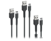 SBS Zestaw 3 kabli USB - USB-C SBS czarny # - 1465306 - zdjęcie 2
